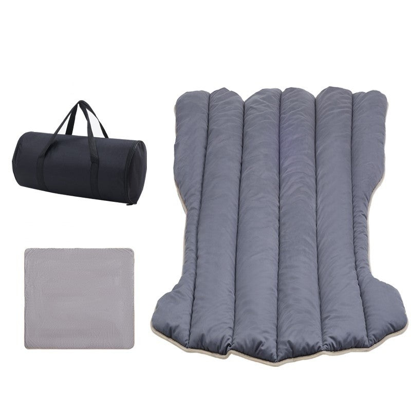Saltea de Voiaj pentru Tesla Model Y și Model 3, Saltea Camping Portbagaj din Catifea Olandeză, Umplutură Bumbac, Include Pernă, Pătură și Geantă Depozitare, 185 x 110 cm, Gri