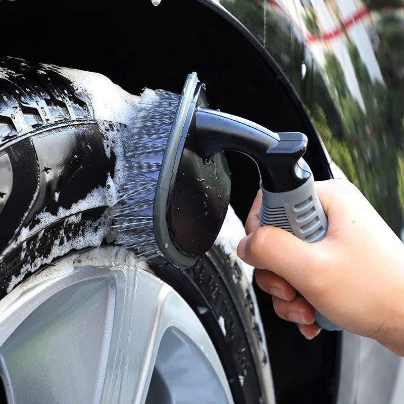 Set Curatare si Detailing Auto, 10 Piese cu Perii Jante, Manusa Microfibra, Lavete si Aplicator Ceara, Plastic si Nanofibra, cu Geanta Depozitare, Gri