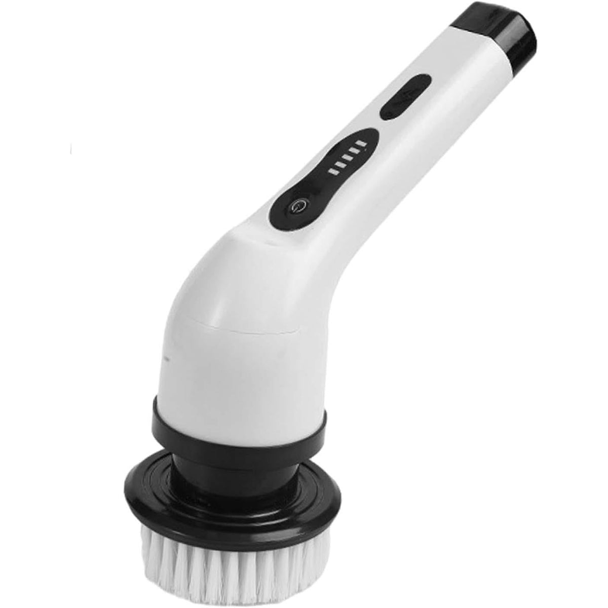 Perie Electrica de Curatare pentru Baie si Bucatarie, Maner Extensibil Detasabil 84-127 cm, Rotire 360 Grade, Acumulator 3000 mAh, Incarcare USB-C, 9 Capete Inlocuibile, Alb