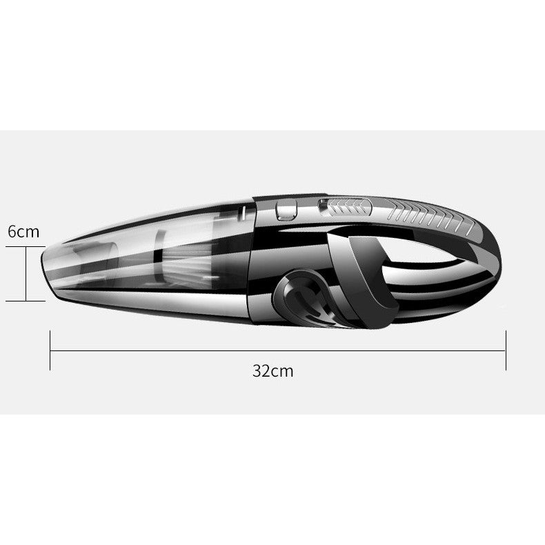 Aspirator de Mana Portabil Turbo, Aspirare Umeda si Uscata, Incarcare USB, Putere 120W, 32.000 RPM, Design Ergonomic, Negru, 32x6 cm