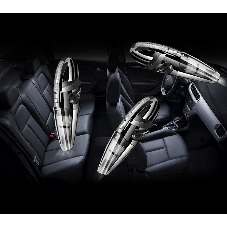 Aspirator de Mana Portabil Turbo, Aspirare Umeda si Uscata, Putere 120W si 32000 RPM, pentru Casa si Auto, 5 Accesorii Incluse, Negru