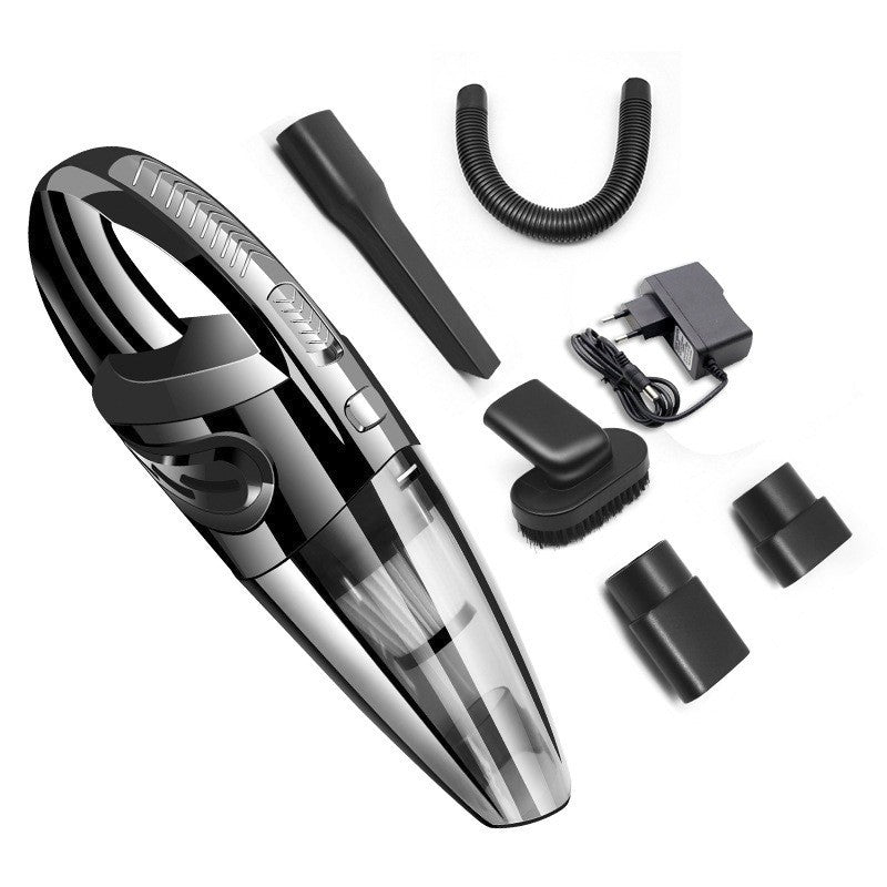 Aspirator de Mana Portabil Turbo, Aspirare Umeda si Uscata, Putere 120W si 32000 RPM, pentru Casa si Auto, 5 Accesorii Incluse, Negru
