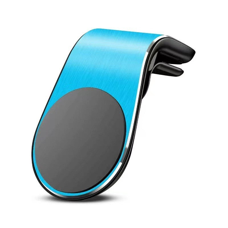 Suport Auto Magnetic pentru Telefon, Prindere Grila Ventilatie, 5 Magneti Neodim, ABS si Aluminiu, 3.8 x 3.7 x 6.2 cm, Albastru