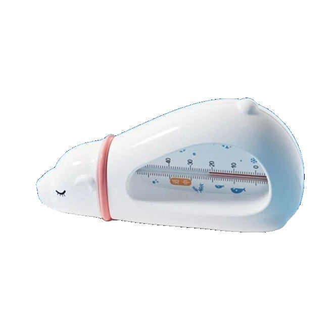Termometru pentru Baie si Camera, Plutitor, Model Urs Polar, Fara Mercur, ABS si Kerosen, 15x7.5x4 cm, Alb