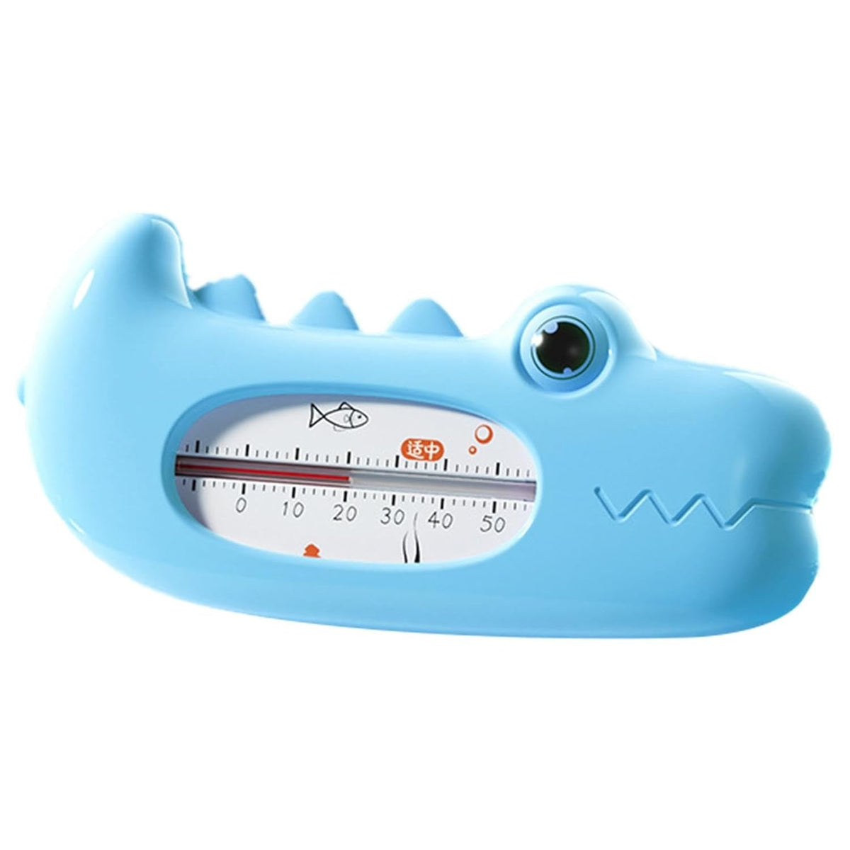 Termometru pentru Baie si Camera, Plutitor si Multifunctional, Fara Mercur cu Kerosen, Rezistent la Apa, Model Crocodil, Material ABS, 12.5x6.5x3.7 cm, Albastru
