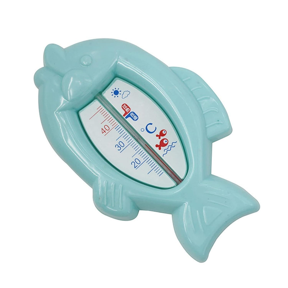 Termometru pentru Baie si Camera, Plutitor si Rezistent la Apa, Masurare Kerosen Fara Mercur, Model Peste, ABS, 15.5x9.5x2 cm, Albastru