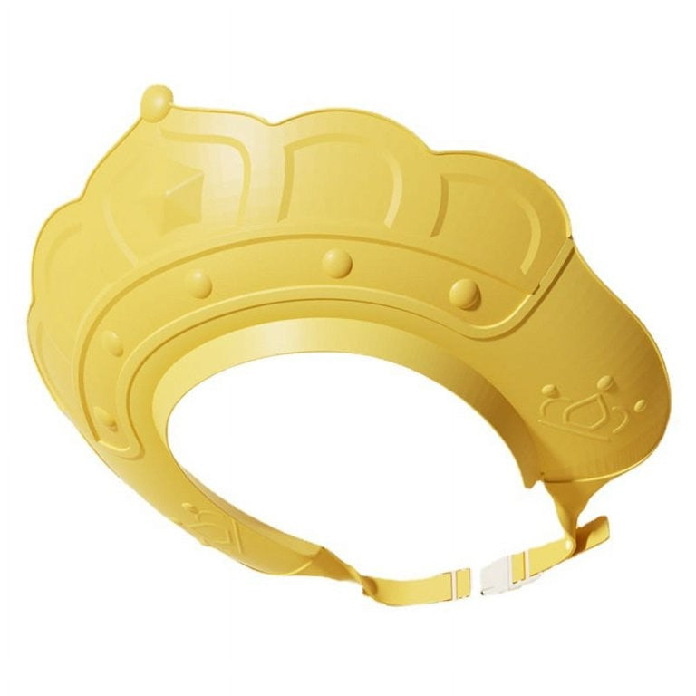 Fippy Casca de Dus pentru Copii, Protectie Baie Impotriva Samponului si Apei, Ajustabila, TPE si PP, Model Coroana, 0-12 Ani, Galben