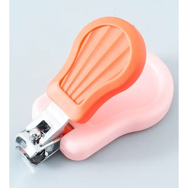 Set Îngrijire Unghii pentru Bebeluși, Trusă Completă cu Unghieră, Foarfece, Pilă și Pensetă, Suport Ursulet, Oțel Inoxidabil și Plastic, 0 Luni+, 10 x 9.5 cm, Roz