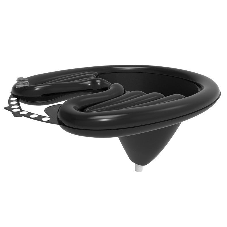 Bazin Gonflabil pentru Spalat pe Cap, Set Complet cu Pompa si Guler Ajustabil, Design Ergonomic pentru Persoane cu Mobilitate Redusa, Material PVC, 81 x 60 x 38 cm, Negru