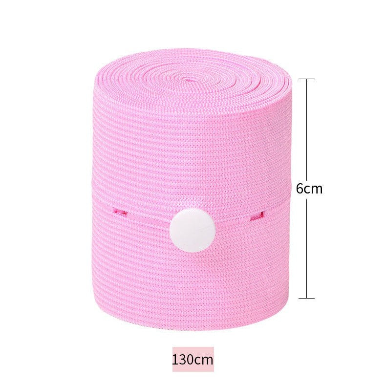 Set 2 Centuri Monitorizare Ritm Cardiac Fetal, Material Elastic si Respirabil, Tesatura Moale Reglabila, 6 x 130 cm, Roz