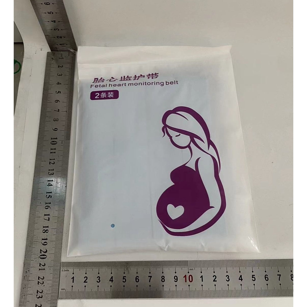Set 2 Centuri Monitorizare Ritm Cardiac Fetal, Material Moale si Elastic, Tesatura Respirabila, Compatibilitate Universala, 6 x 130 cm, Albastru