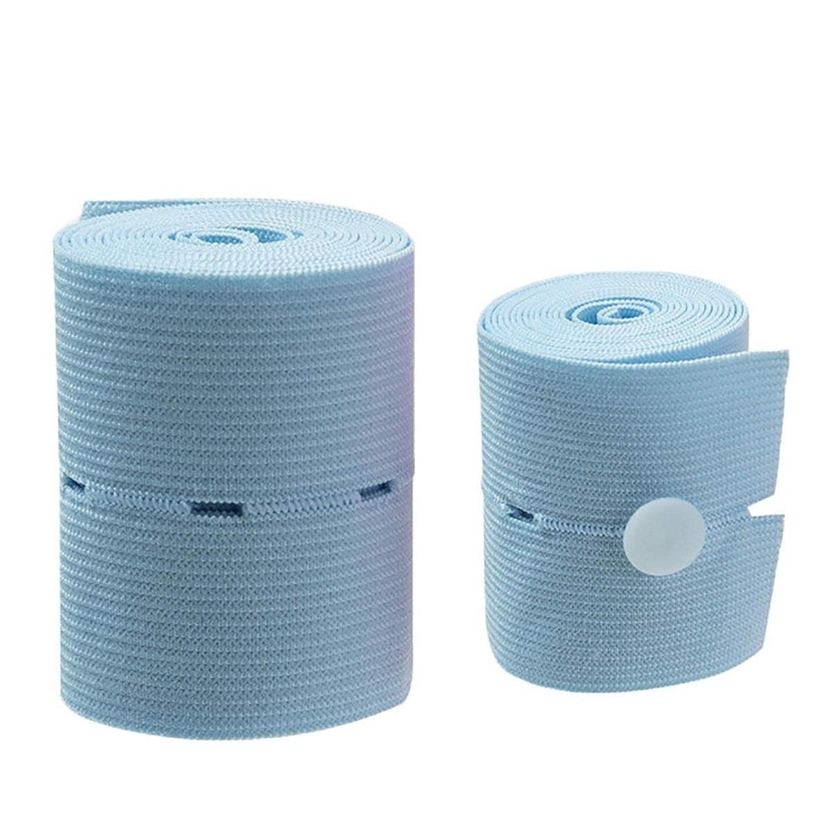 Set 2 Centuri Monitorizare Ritm Cardiac Fetal, Material Moale si Elastic, Tesatura Respirabila, Compatibilitate Universala, 6 x 130 cm, Albastru