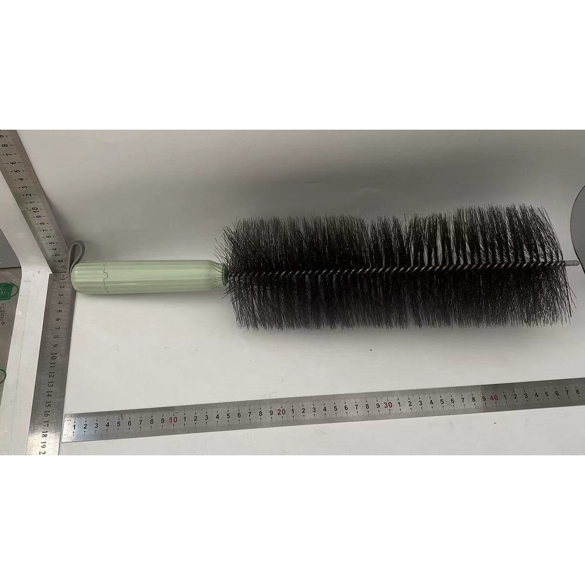 Perie Multifuncțională 2 în 1 pentru Curățarea Prafului, Cap Flexibil cu Peri și Burete, ABS și Lână PET, 38 x 11 cm, Verde