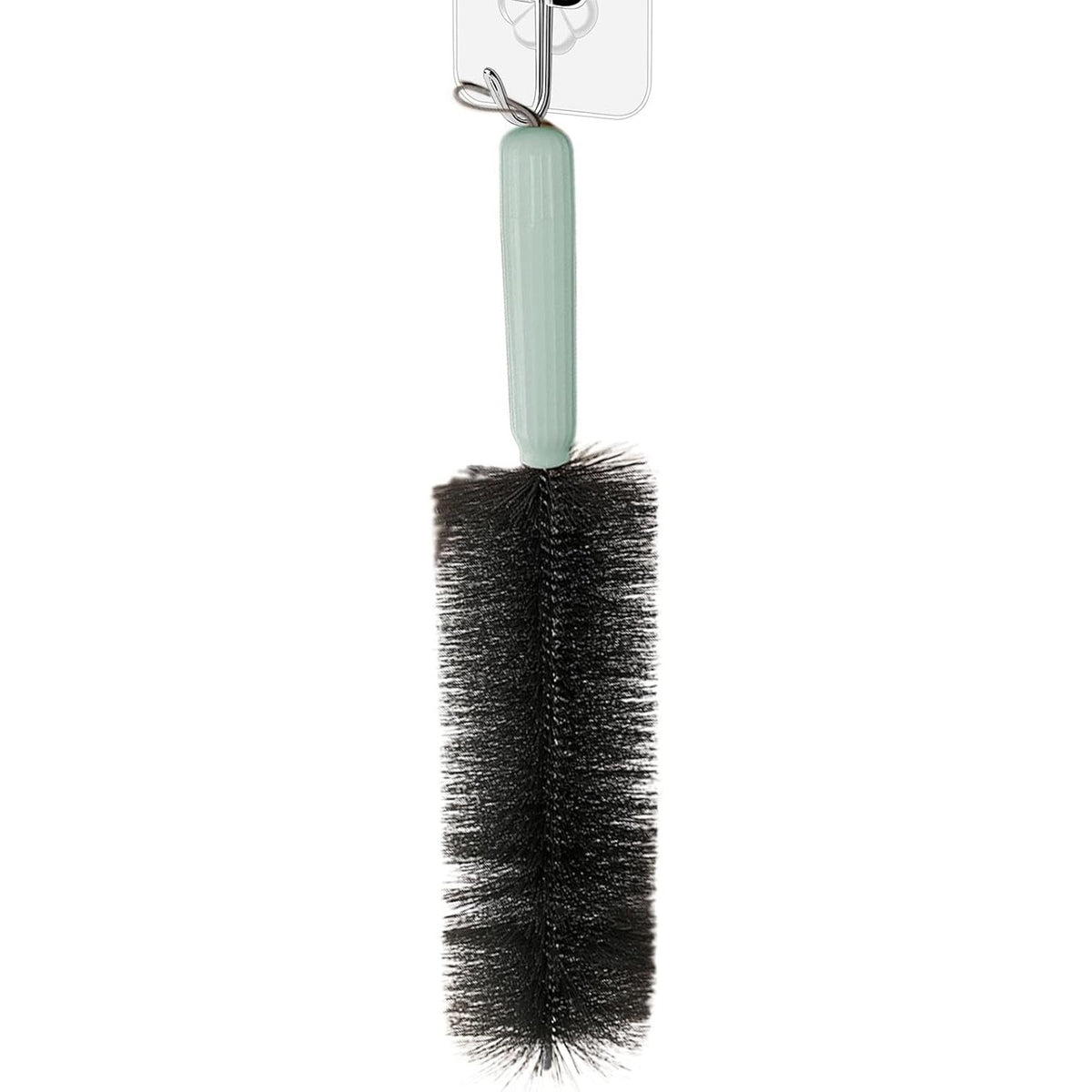 Perie Multifuncțională 2 în 1 pentru Curățarea Prafului, Cap Flexibil cu Peri și Burete, ABS și Lână PET, 38 x 11 cm, Verde