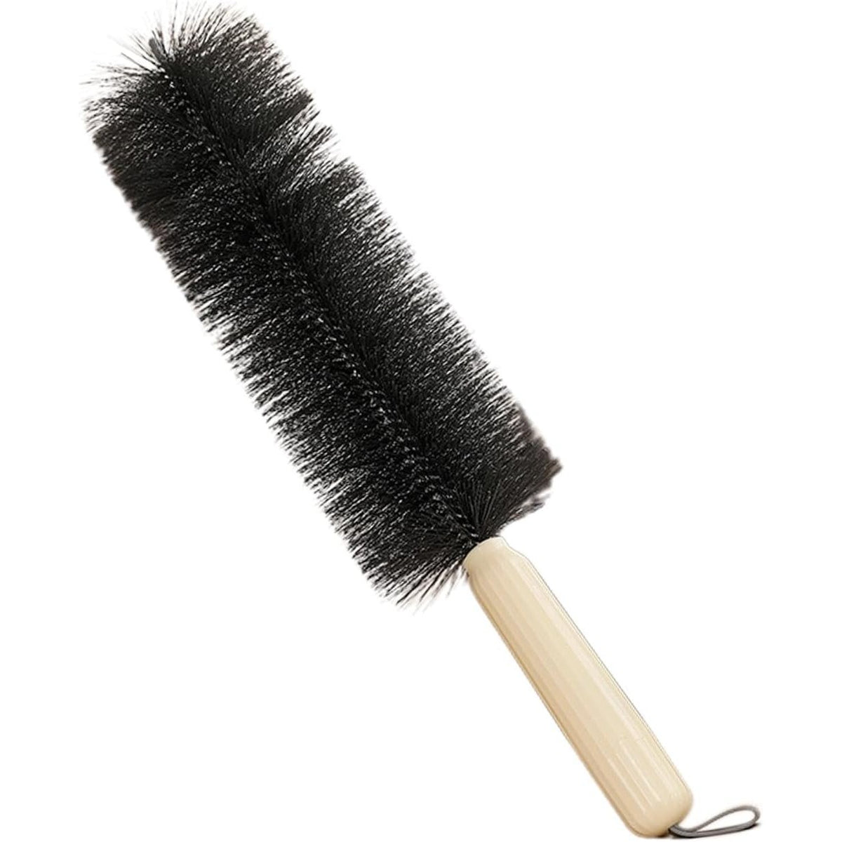 Perie Multifuncțională 2 în 1 pentru Curățarea Prafului, Cap Flexibil cu Burete și Peri PET, Sistem de Agățare, ABS, 38 x 11 cm, Crem