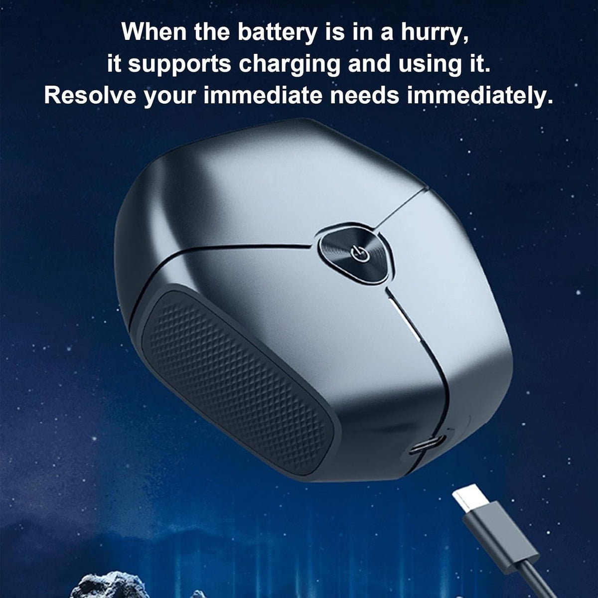 Aparat de Ras Portabil, Shaver Electric cu Putere 8W, Autonomie 60 Min, Reincarcabil prin Cablu Type C, Design Ergonomic, Include Perie de Curatare si Husa, 7.3x7.5x3.3 cm, Negru