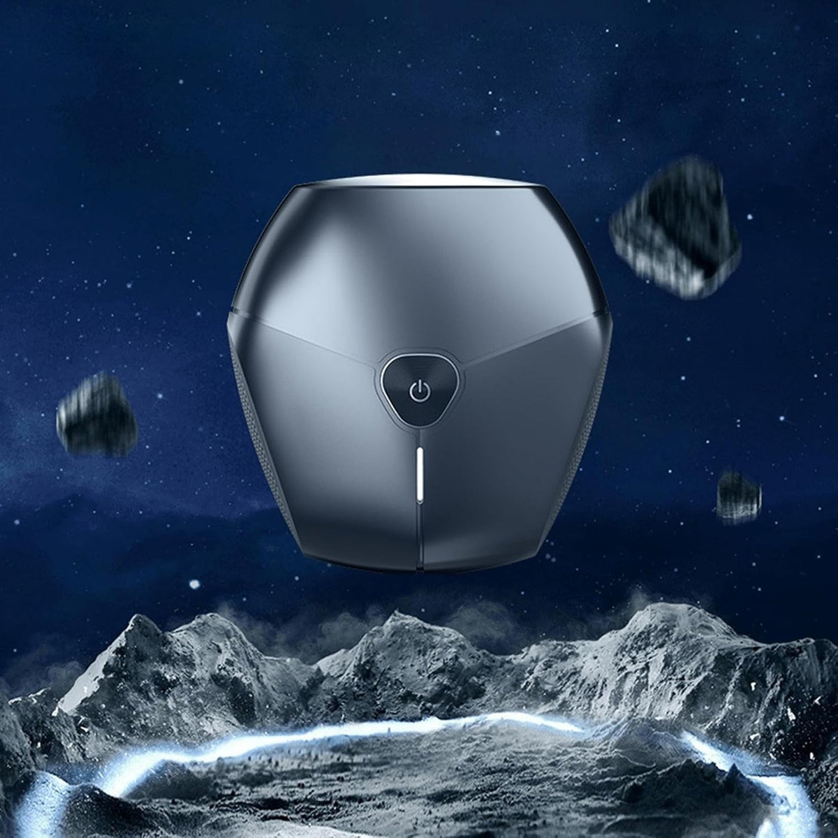 Aparat de Ras Portabil, Shaver Electric cu Putere 8W, Autonomie 60 Min, Reincarcabil prin Cablu Type C, Design Ergonomic, Include Perie de Curatare si Husa, 7.3x7.5x3.3 cm, Negru