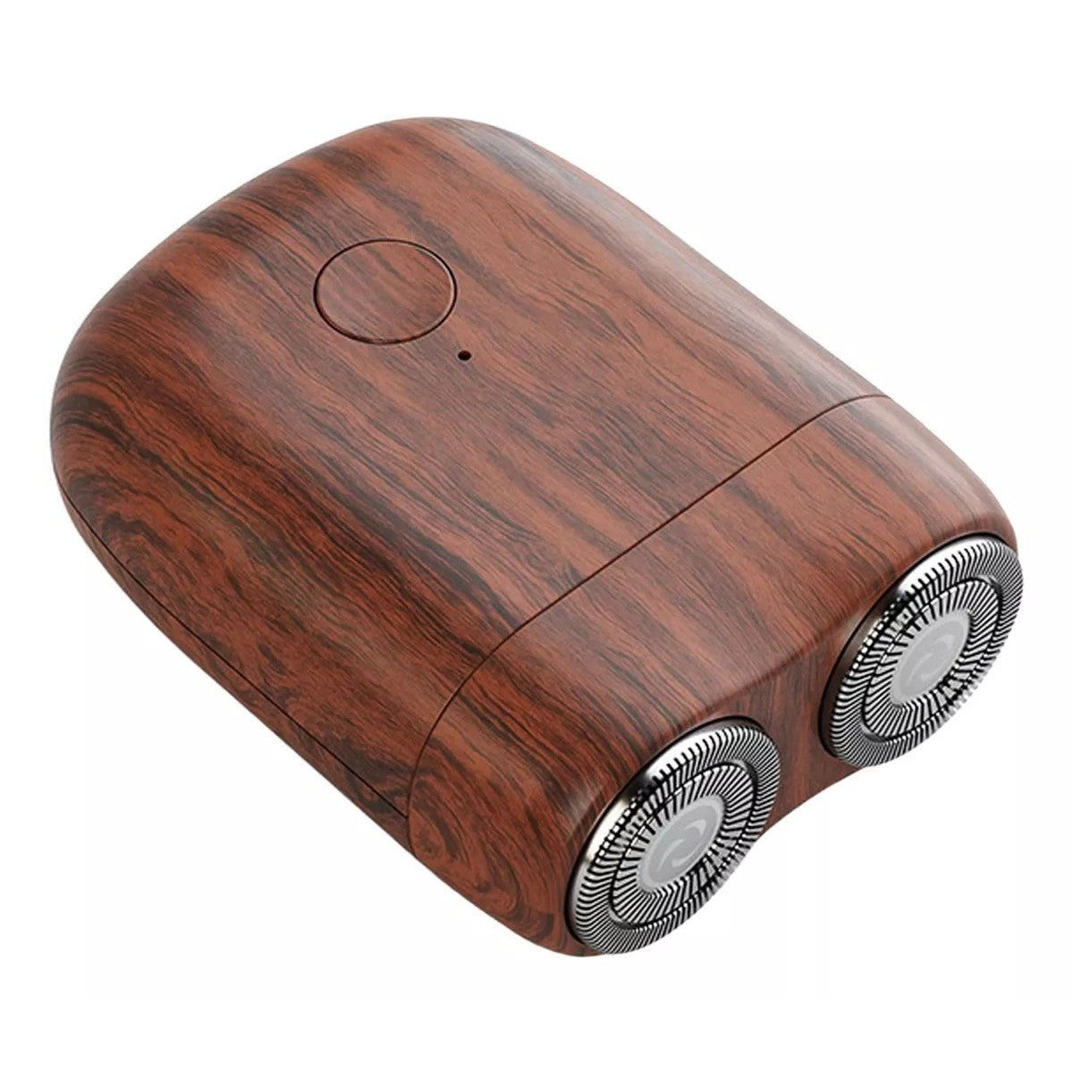 Mini Aparat de Ras Electric Portabil, Cap Rotativ cu 2 Lame din Otel, Rezistent la Apa IPX-7, Incarcare USB Type-C, Autonomie 45 min, ABS si Fibra de Carbon, Maro