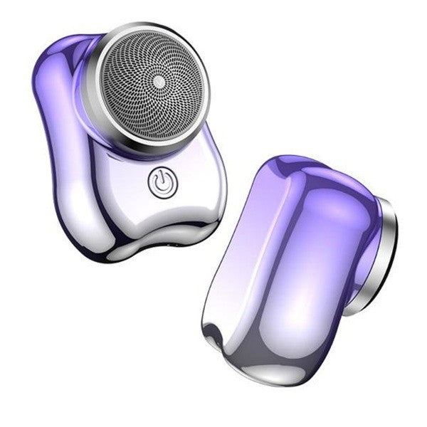 Aparat de Ras Electric Portabil, Mini Shaver Incarcare USB Type-C, Rezistent la Apa IPX7, Autonomie 60 min, ABS si Aliaj Aluminiu, 6.5 x 4.5 x 4 cm, Mov