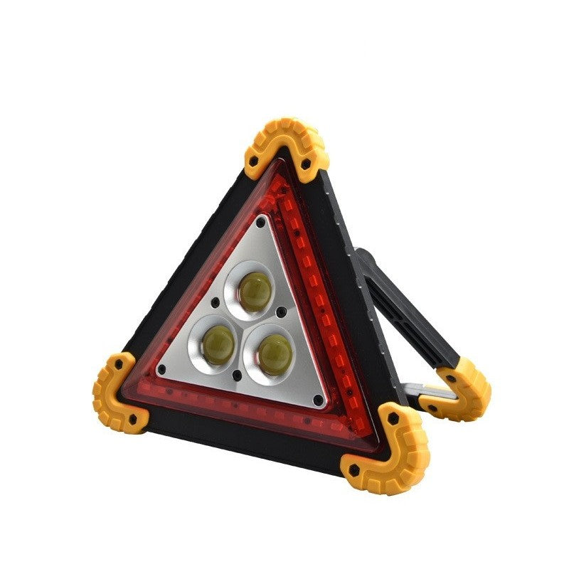 Triunghi Multifunctional de Avertizare, Lanterna LED COB, Impermeabil IP65, 800 lm, Portocaliu, USB si Micro USB, 2 x AA