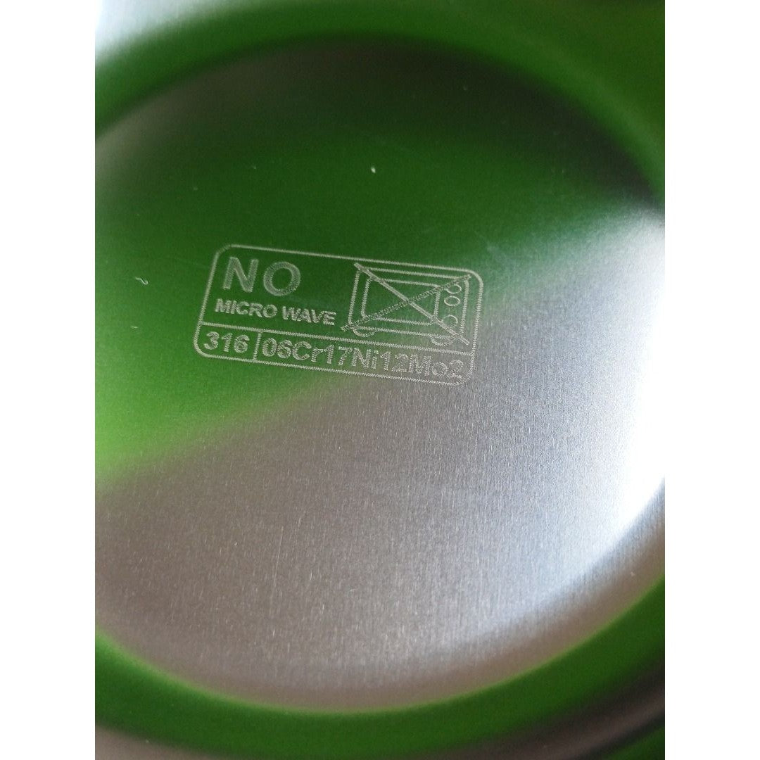 Set Diversificare Bebelusi, Bol cu Ventuza si Tacamuri, Model Broscuta, Silicon Alimentar si Otel Inoxidabil, 3 Piese, 300 ml, Verde