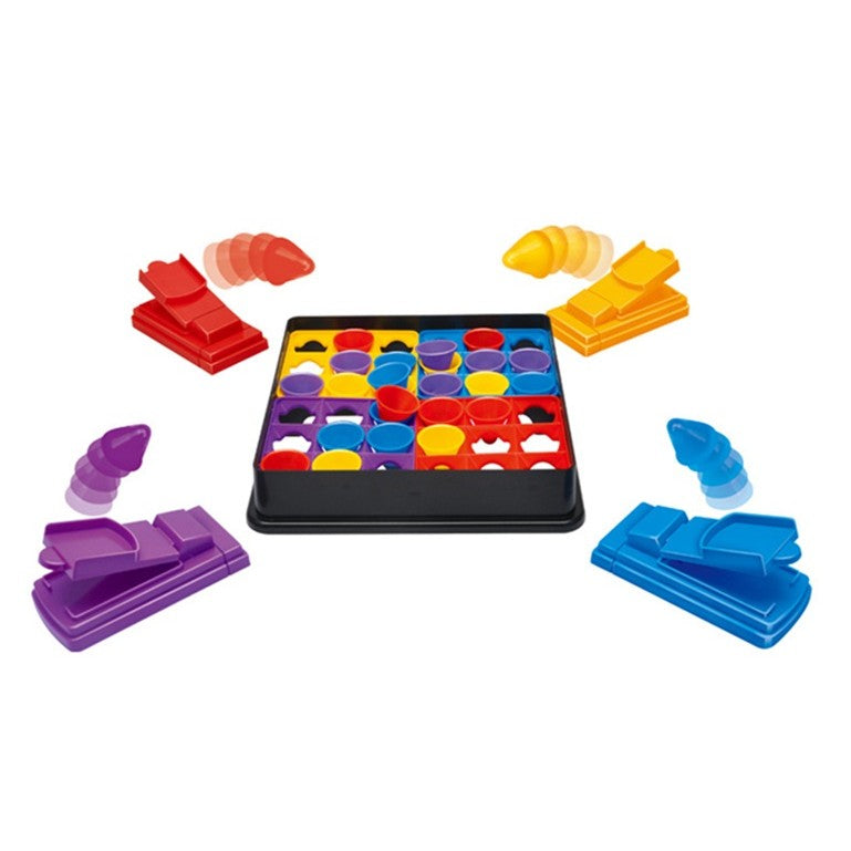 Joc Interactiv 4 Hats Off pentru Copii, Joc de Îndemânare cu Lansatoare și Figurine Pălării, Plastic, 2-4 Jucători, +3 Ani, Multicolor