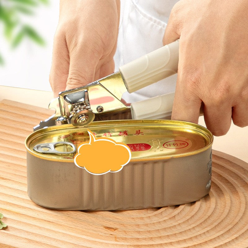 Desfacator de Conserve 3 in 1, Deschizator Multifunctional pentru Sticle si Borcane, Otel Inoxidabil, Maner Ergonomic Anti-alunecare, 21.5 x 4.7 cm, Alb