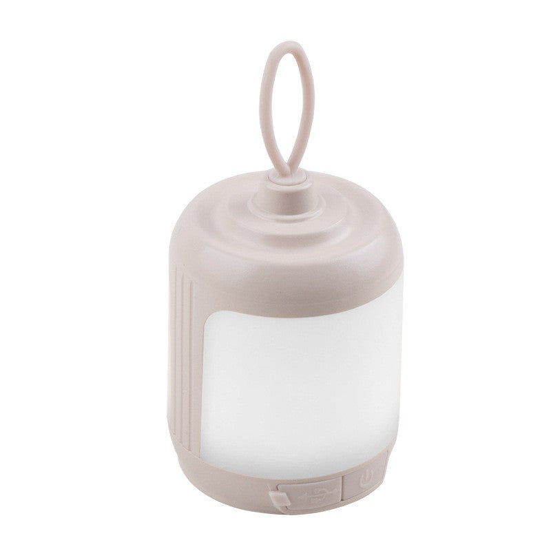 Mini Lampa LED de Camping Portabila, Lanterna Reincarcabila USB Type C, 3 Moduri Lumina, Protectie IPX4, Plastic ABS si PC, 13.8 x 6.5 cm, Alb