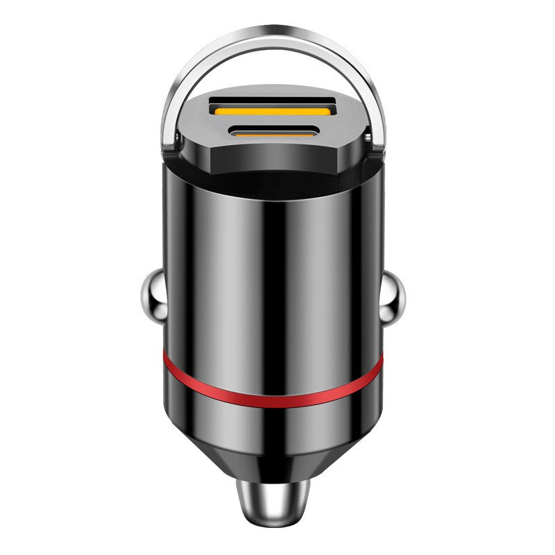 Incarcator Auto 2 in 1, Fast Charge Quick Charge 3.0 si USB-C Power Delivery 30W, Protectie Suprasarcina, Compact, 66W Total, Negru