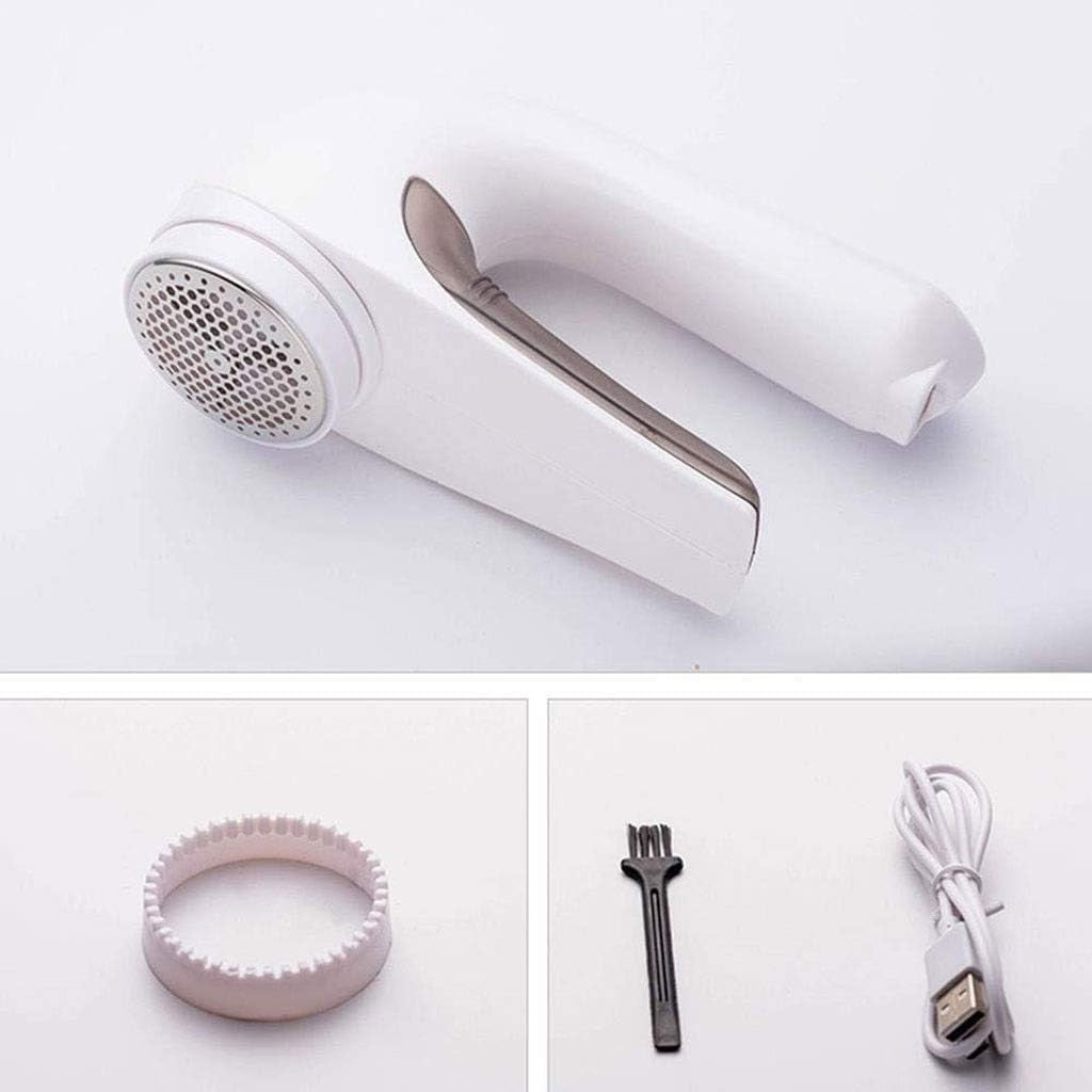 Aparat Pentru Curatat Scame, Par si Praf, Trimmer Textil cu Lame din Otel Inoxidabil, Reincarcabil USB, Design Ergonomic, Portabil, 15x6x9 cm, Alb