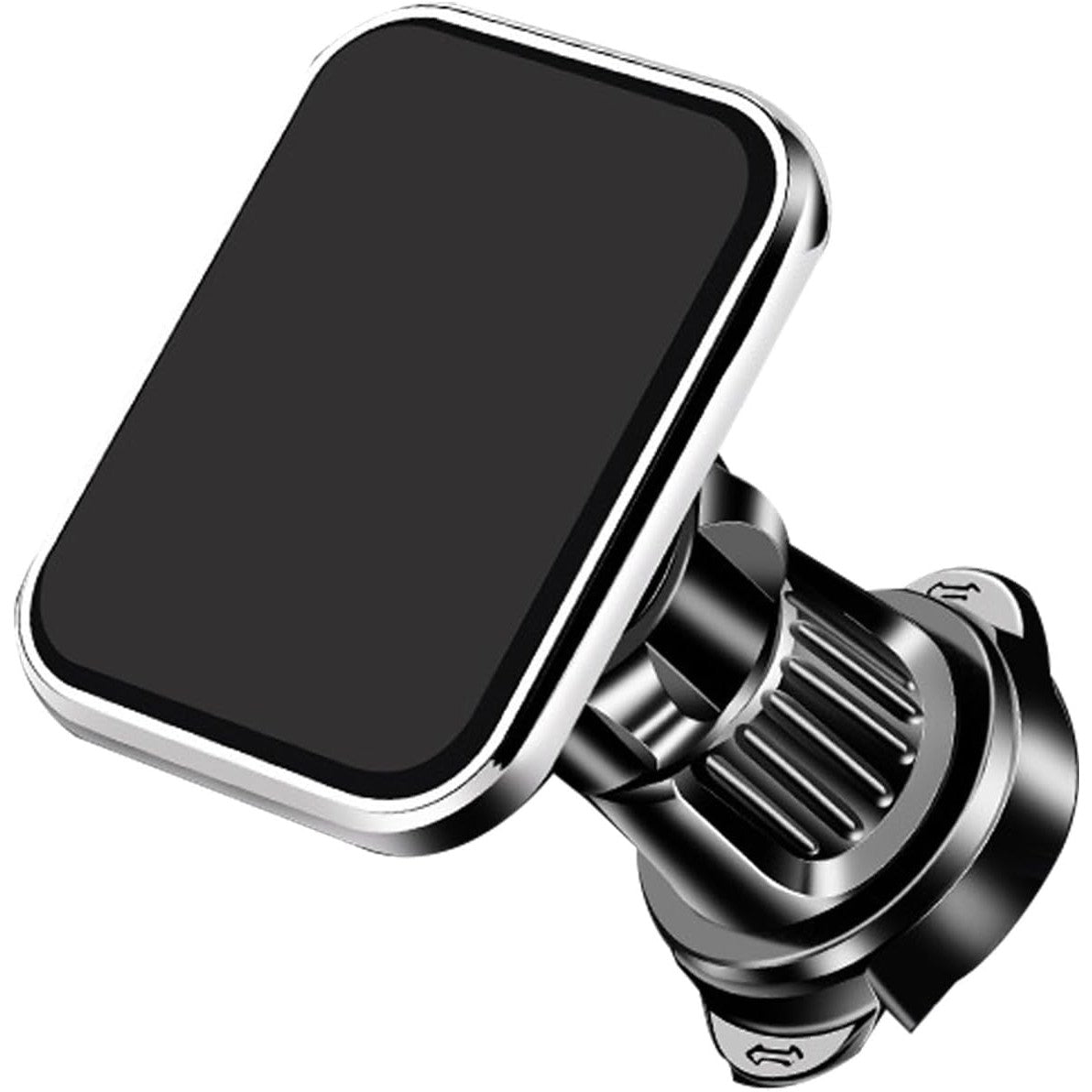 Suport Auto MagSafe pentru Telefon, Fixare Magnetica Grila Ventilatie, Rotativ 360 Grade, Plastic si Silicon, 5.1x3.9 cm, Negru/Argintiu