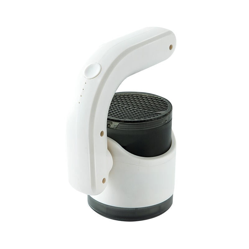 Aparat Pentru Curatat Scame, Par si Praf, Lame din Otel Inoxidabil, Lumina LED, Compartiment Colectare, Maner Reglabil, Design Ergonomic, 11x10.5x8.7 cm, Alb