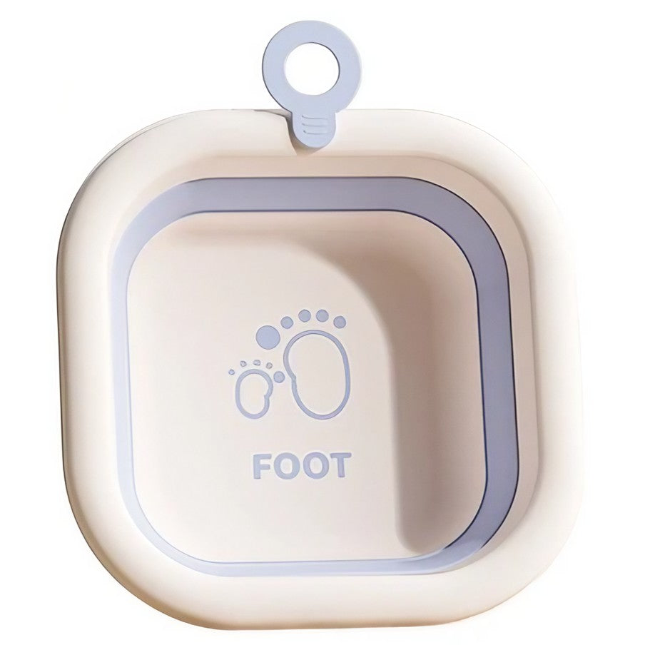 Cadita Pliabila pentru Bebelusi si Copii, Design Patrat cu Fund Antiderapant, Material Non-Toxic, Portabila, Albastru, 3.5 L, 30x30x3.5 cm