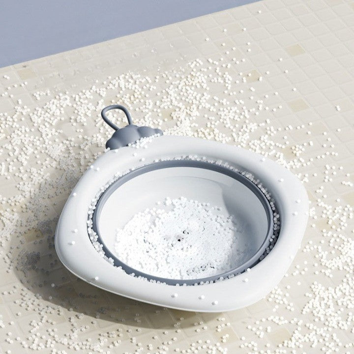 Cadă Pliabilă pentru Bebeluşi şi Copii, Design Ergonomic cu Model Romb Koala, Material Non-Toxic, Portabilă pentru Călătorii, Capacitate 4 L, 30x30x3.5 cm, Gri