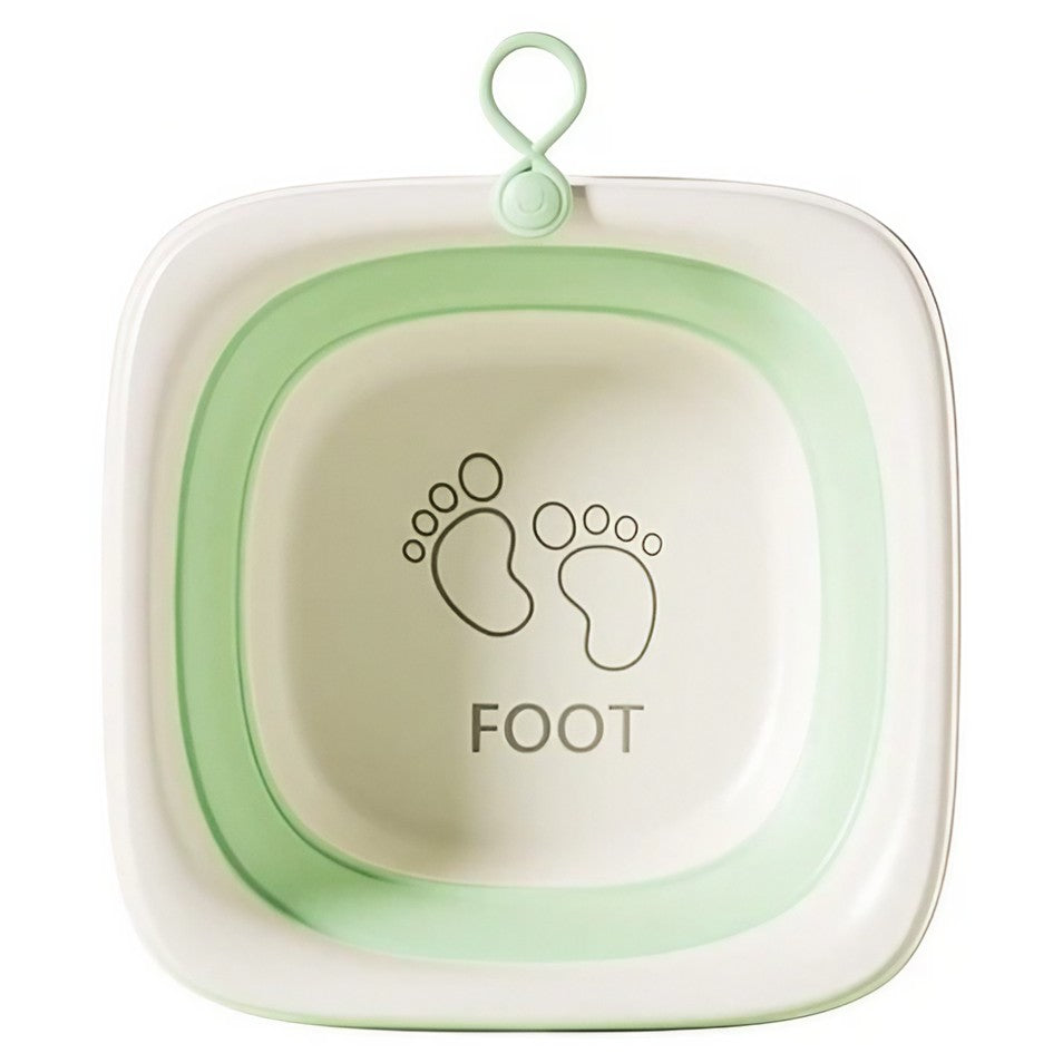 Cadita Pliabila pentru Bebelusi si Copii, Design Patrat, Fund Antiderapant, Plastic si Silicon, 4 L, 32x27.5x3.7 cm, Verde