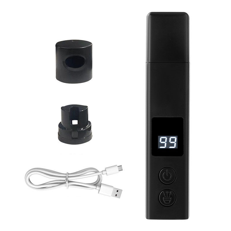 Pila Electrica pentru Caini si Pisici, Trimer pentru Gheare cu Laser pentru Joaca, Display Digital, Incarcare USB, 3 Viteze, Plastic ABS, 15 x 3 cm, Negru