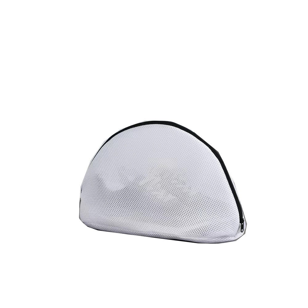 Sac pentru Spalarea Incaltamintei la Masina de Spalat, Plasa Protectie cu Fermoar, Material Poliester Rezistent, 42x24x24 cm, Alb