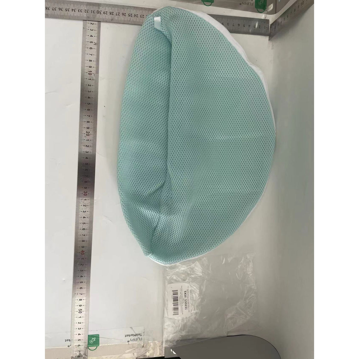 Sac pentru Spălare Încălțăminte la Mașina de Spălat, Plasă de Protecție cu Fermoar, Formă Cilindrică, Poliester, 42x24x24 cm, Verde Deschiz