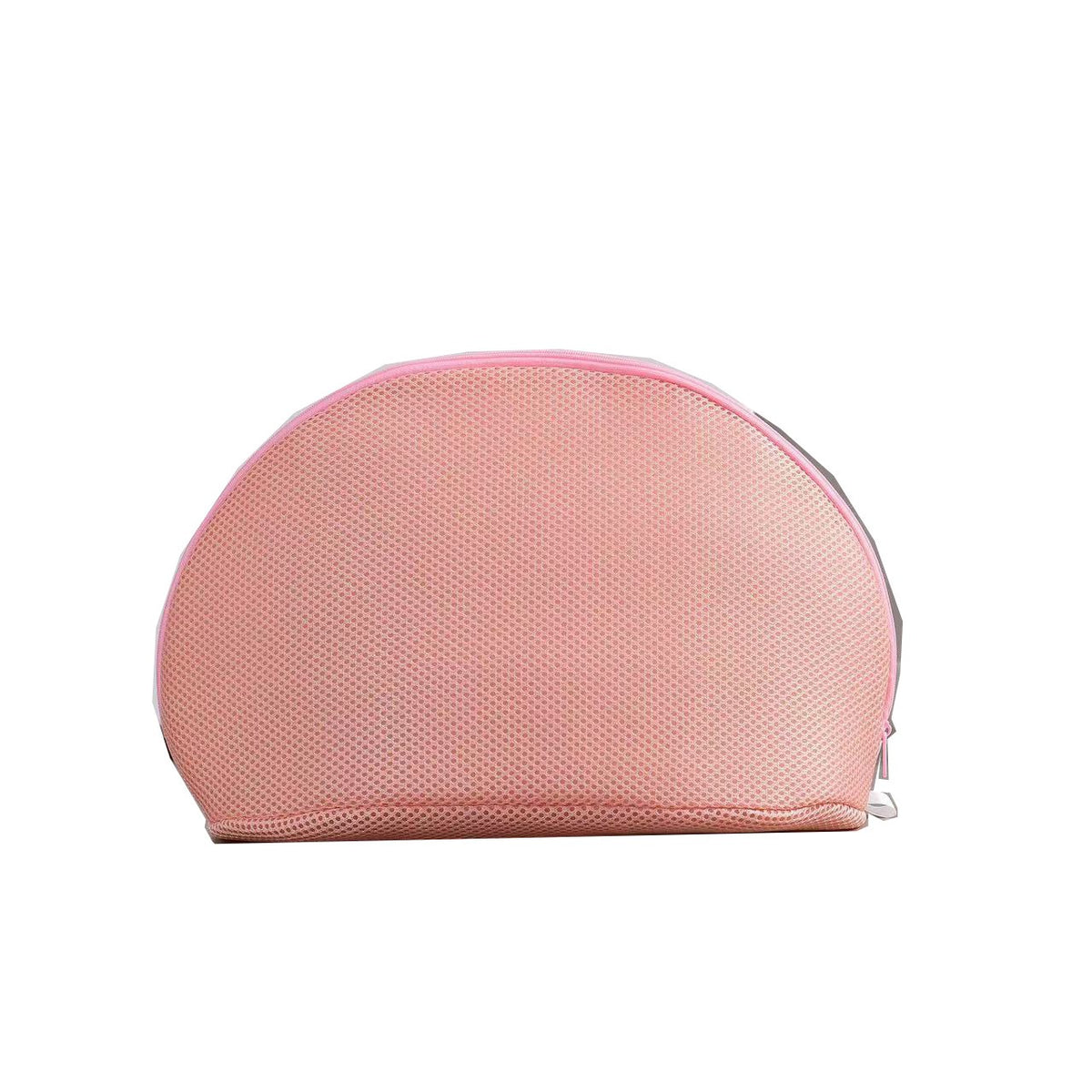 Sac pentru Spalarea Incaltamintei la Masina de Spalat, Protectie Aditionala cu Fermoar, Material Textil Tip Plasa, 42x24x23 cm, Roz
