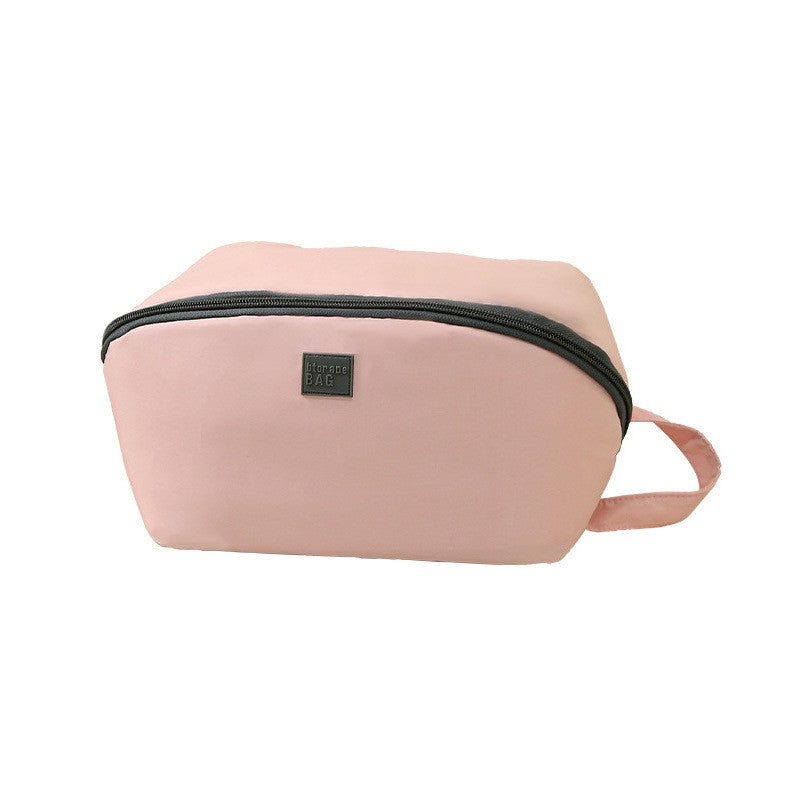 Geanta Organizator Lenjerie 3 in 1 pentru Calatorii, Depozitare Sutiene si Sosete, Deschidere 180 Grade cu Maner, Poliester Respirabil, 23 x 13 x 13 cm, Roz