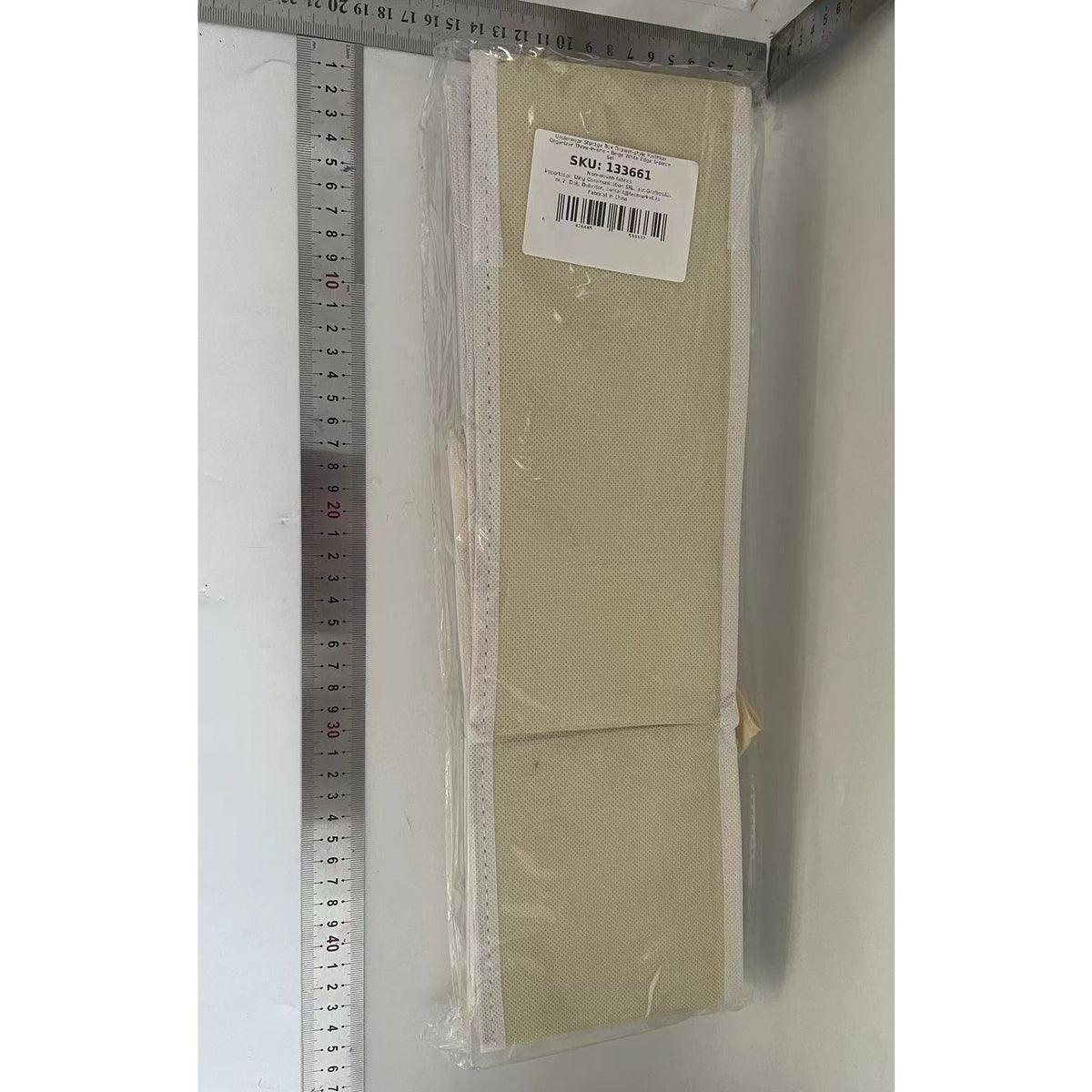 Organizator pentru Sertar, Set 6 Piese pentru Lenjerie, Tricouri si Sosete, Pliabil si Stivuibil, Material Textil Ecologic, 3 Marimi, Alb