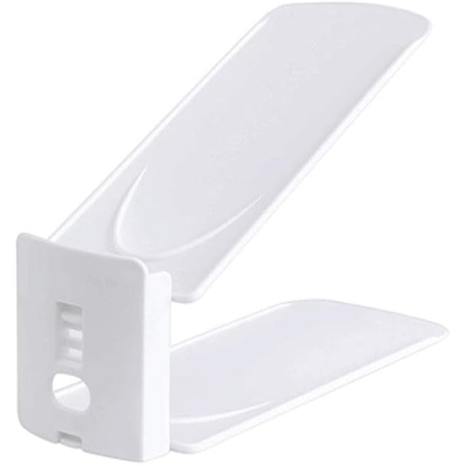 Suport pentru Pantofi Reglabil, Organizator Incaltaminte cu 2 Niveluri si Suprafata Antiderapanta, Plastic PP, 27 x 10 x 20 cm, Alb