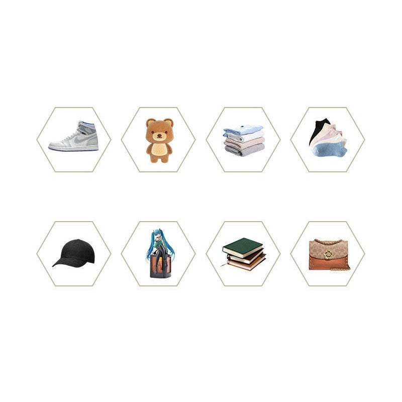 Organizator Pantofi Tip Cutie Depozitare, Usa Frontala Magnetica, Pliabil si Stivuibil, Material PP si ABS, 36 x 28 x 21 cm, Transparent
