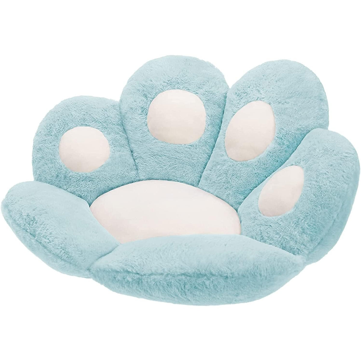 Perna Decorativa Laba de Pisica, Sezut Moale pentru Scaun si Podea, Design Ergonomic cu Doua Fete, Plus si Bumbac PP, 80 x 70 cm, Albastru Deschis