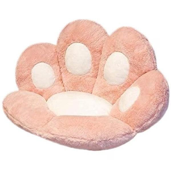 Perna Decorativa Model Laba de Pisica, Perna Ergonomica Scaun, Canapea sau Podea, Din Plus si Bumbac PP, 80 x 70 cm, Roz
