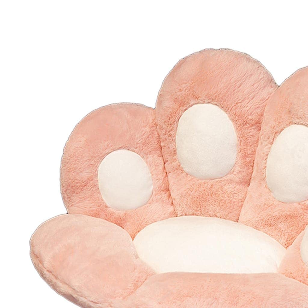 Perna Decorativa Model Laba de Pisica, Perna Ergonomica Scaun, Canapea sau Podea, Din Plus si Bumbac PP, 80 x 70 cm, Roz