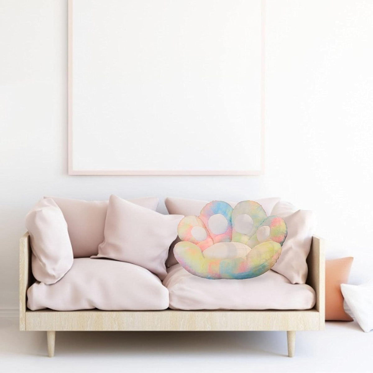 Perna Decorativa Labuta de Pisica, Sezut Ergonomic pentru Scaun sau Podea, Material Plus Moale si Umplutura Bumbac PP, 80 x 70 cm, Multicolor