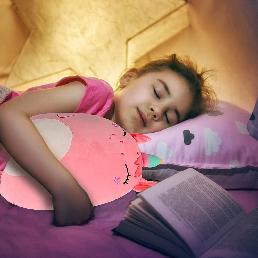 Pătură 2in1 cu Pernă Jucărie Unicorn, Microfibră Flanel Moale, Pătură 1x1.7 m, Roz
