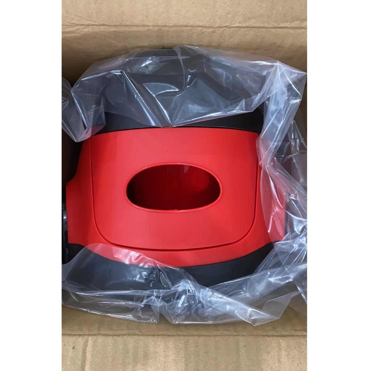 Olita pentru Copii in Forma de Masinuta, Design Ergonomic cu Spatar si Capac, Compartiment Detasabil, Material PP Non-Toxic, 40 cm, Rosu