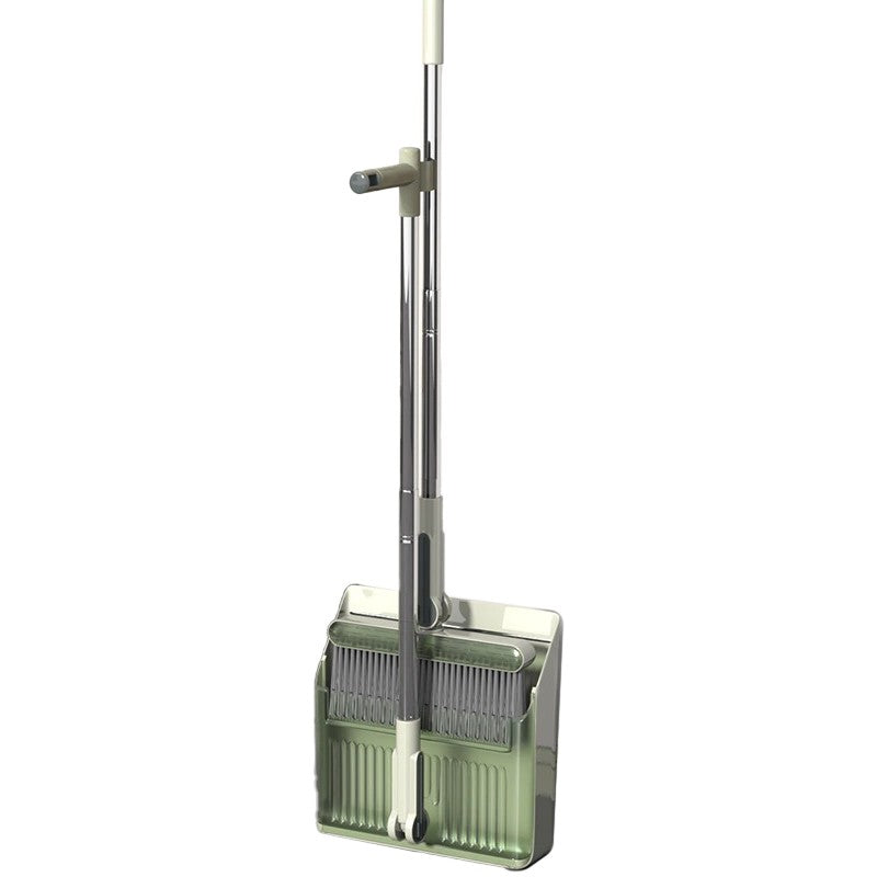 Set Matura si Faras cu Coada Lunga, Sistem de Curatare cu Dinti de Pieptene, Cap Rotativ la 180 Grade, Design Pliabil si Detasabil, Otel Inoxidabil si Polipropilena, 99 x 30 cm, Verde